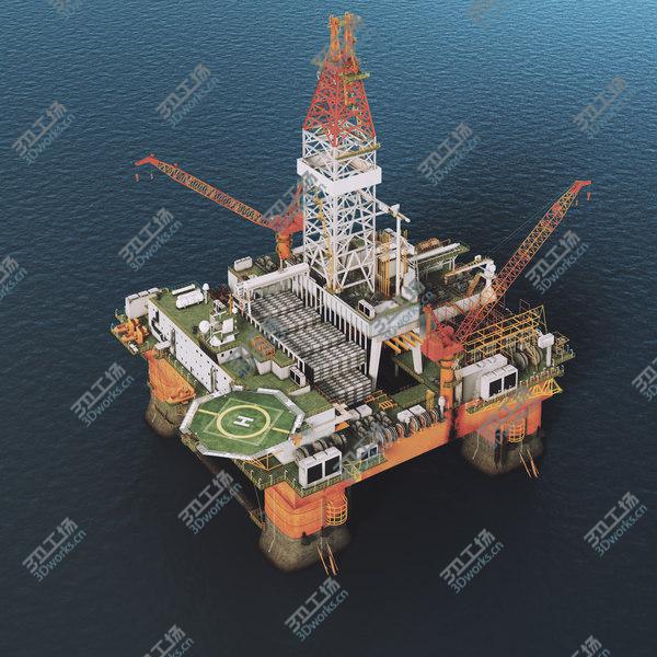 images/goods_img/20210312/3D DETAILED Semi Submersible Oil Rig/1.jpg